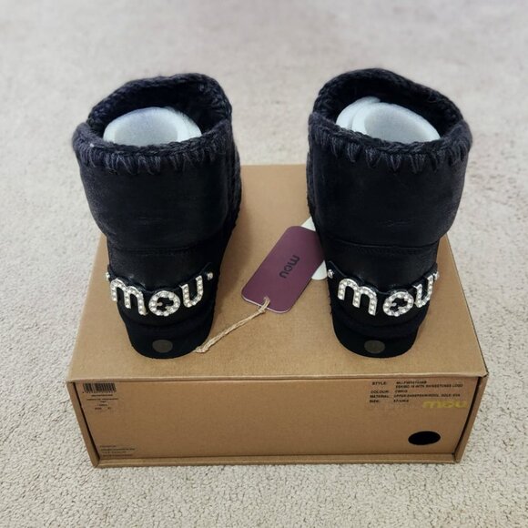 Mou Eskimo 18 With Rhinestones Logo Ankle Boot Women Size EU 37 - Picture 6 of 10